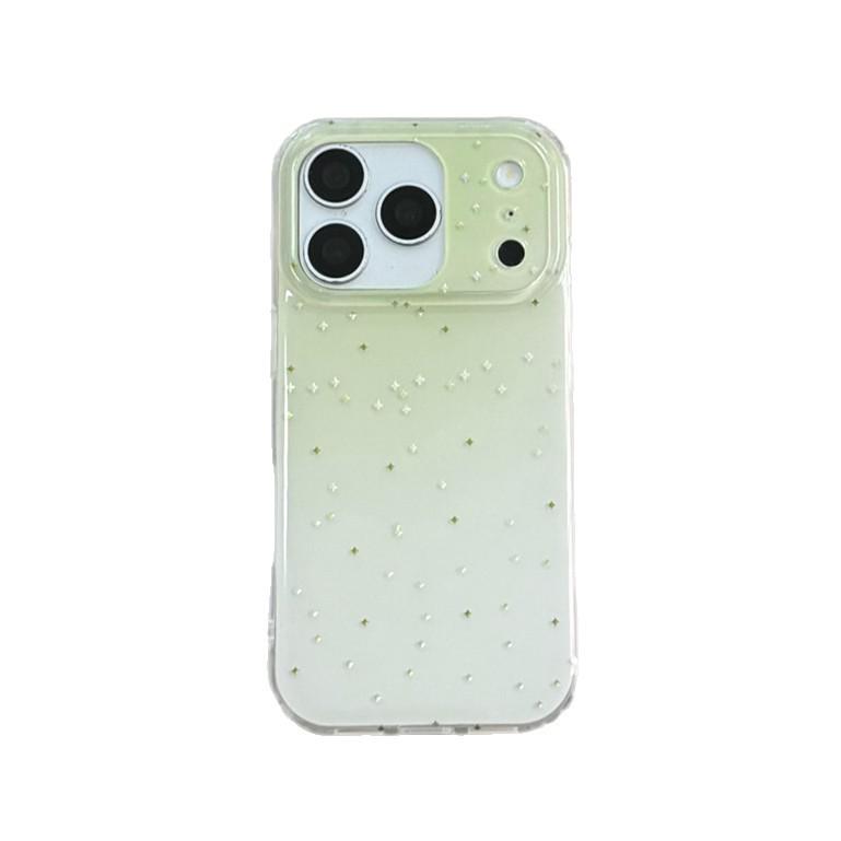 Gradient Green Stars Case for iPhone 17/16 Pro Max/15 Pro - High-End Feel