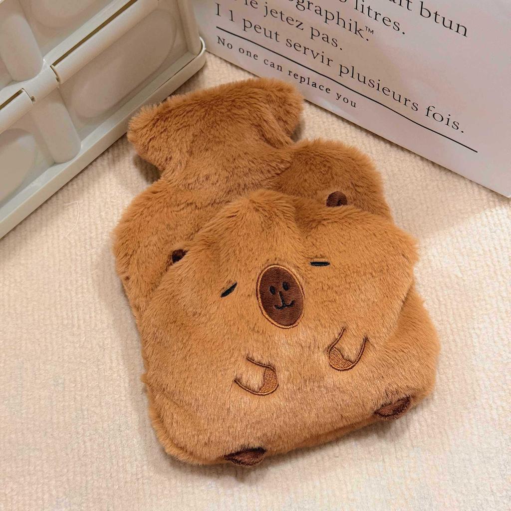 Capybara Plush Hand Warmer & Hot Water Bottle for Abdomen Compress