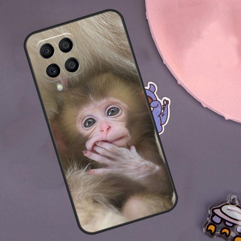 Cute Baby Monkey Animal Case For Samsung Galaxy M13 M33 M53 M20 M30s M31s M12 M32 M52 M11 M21 M51 M14 M34 M54 M55