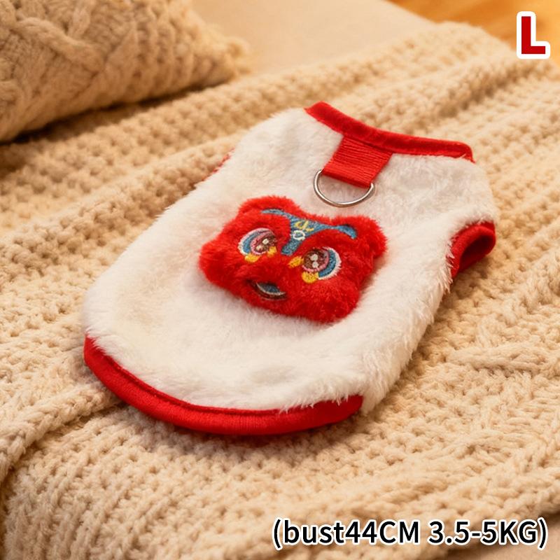Löwenmuster Haustierkleidung Herbst Winter Warme Weste Anti-Haarausfall Haustierpullover Mantel Katzen Hunde Bequeme Westen Für Kleine Mittlere Haustiere