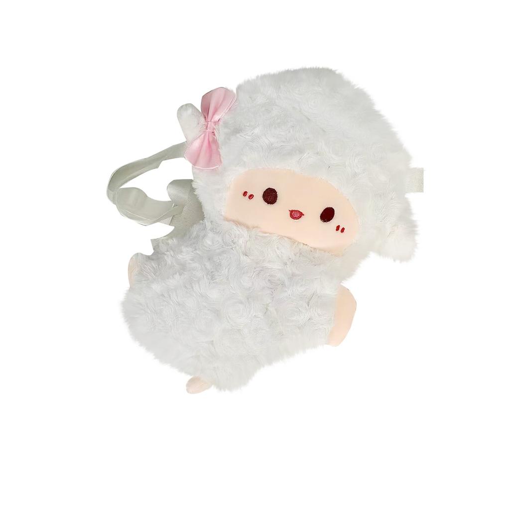 Crossbody Bag Cute Lamp Plush Sheep Bag Stuffed Animal Cartoon Purse Shoulder Bag