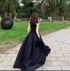 French Retro Black Slimming Waist-Defining Long Beach Dress for Thailand Travel & Sanya Seaside Vacation