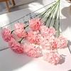 20Pcs Faux Carnations Eco-friendly Plastic Fake Flowers for Wedding Bouquet Mother's Day Gifts