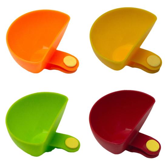 Yousheng Dipping Sauce Dish with Clip Multipurpose Condiment Bowl for Ketchup Vinegar Plastic Party Seasoning Container Household Kitchen Utensils
