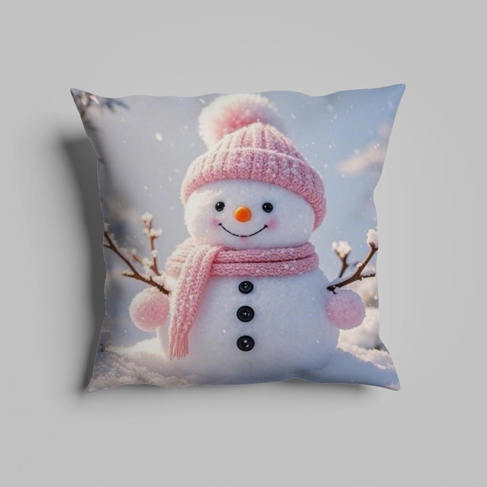 Pillow Case Luxurious Home Office, Sofa Decorative Multi Sized Car Seat Cushions, Pillowcases Snowman Cute Lovely Cartoon