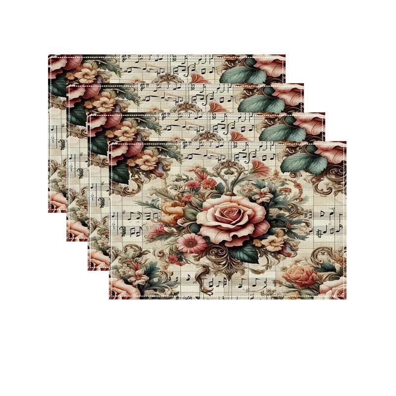 Heat-Resistant Stain-Proof Linen Party Placemats - Festival Collection