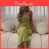 Club Party Women Gown Summer Sleeveless Spaghetti Strap Elegant Sexy Draped Dress