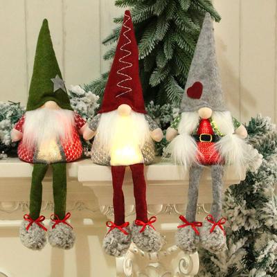 Weihnachten Glow Puppe Rudolph Gesichtslosen Tiefen Wald Santa Geschenk Zwerg Puppe