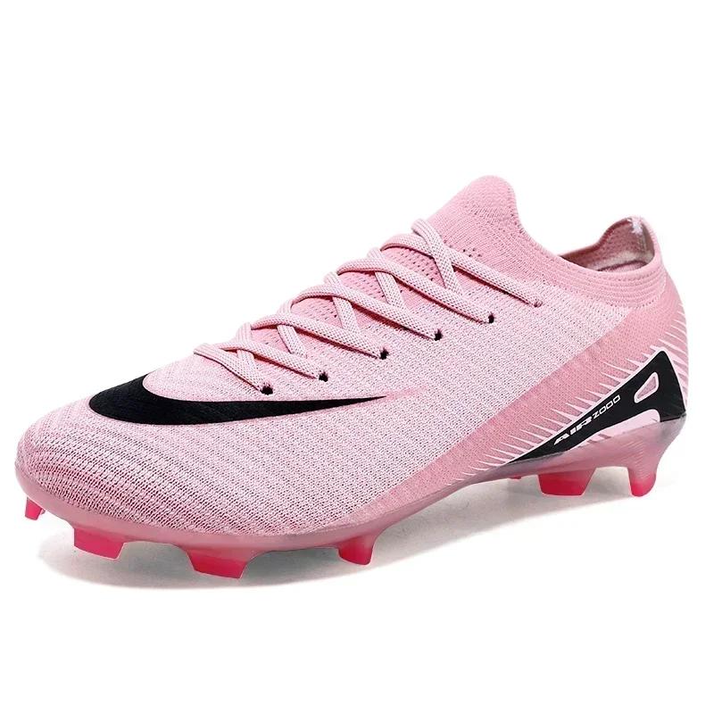 New Men Sport Soccer ShoesProfessional Boys Football Boots Outdoor Adult Long Spikes Non Slip Cleats Grass Training Shoes