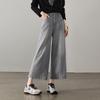 SOFSIL Women's High-Waist Cotton Wide-Leg Cropped Jeans