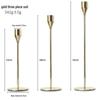 European Style Wrought Iron Candle Holder Set - Three-Piece Candlelight Dinner Ornament.