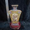 Antike Chinesische Cloisonné-Emaille Gold-Dekorierte Porzellanvase Sammlerstück