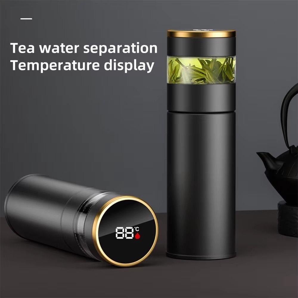 Separation Strainer Smart Thermos Bottle LED Temperature Display Vacuum Insulated Mug  Office