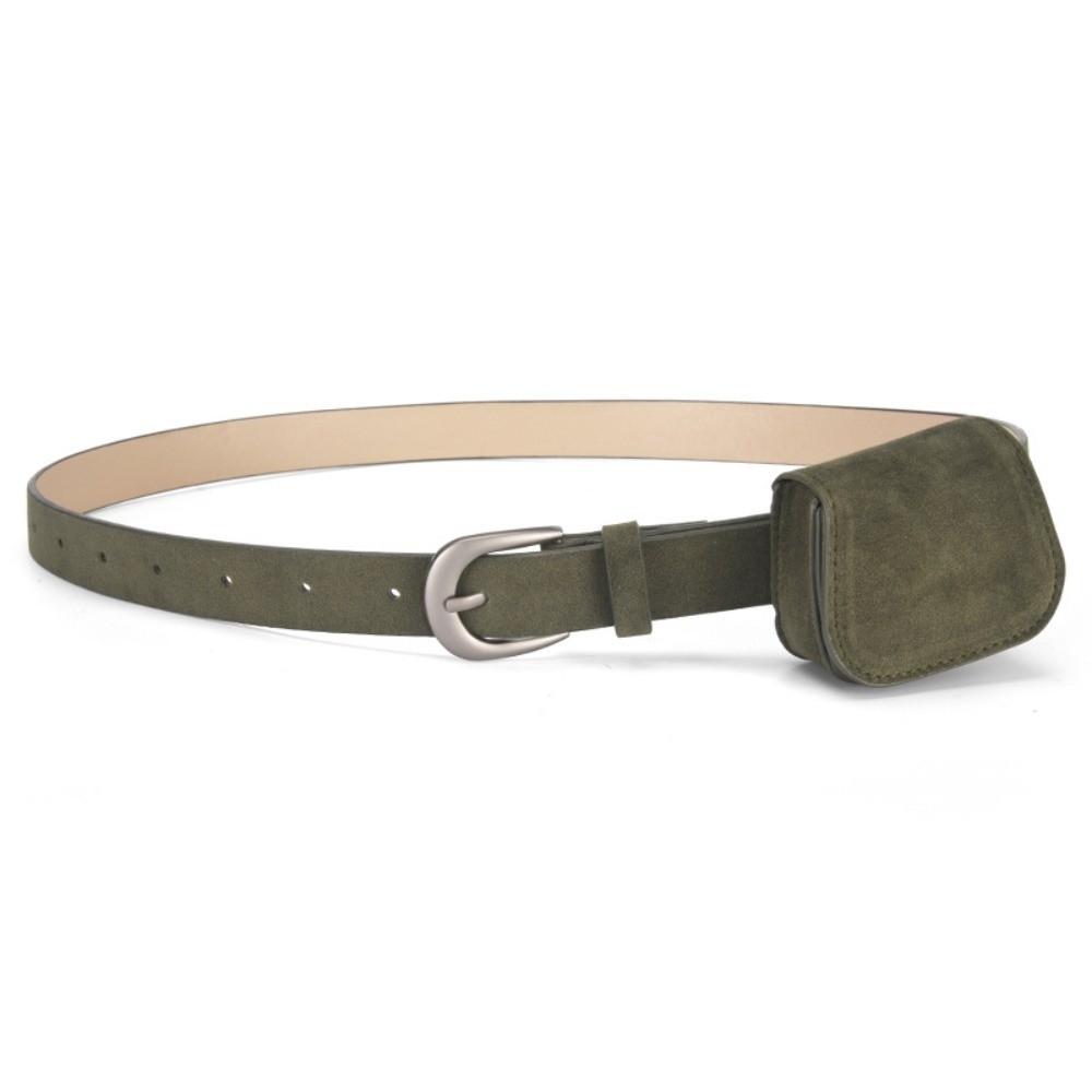

Versatile Suede Waist Belt Pin Buckle Women Waistband Clothing Jeans Decoration зелений