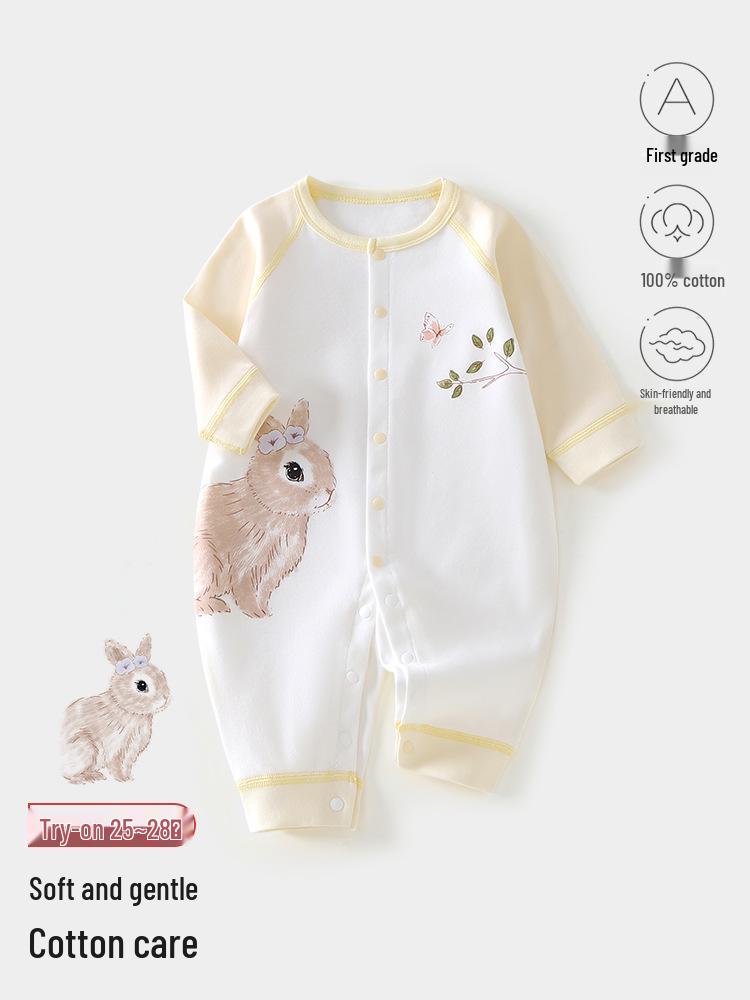 Tagless Pure Cotton Baby Bodysuit Jumpsuit for Newborns - All Seasons