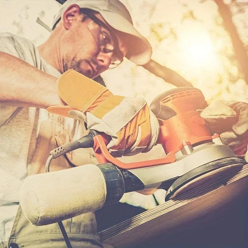 10pcs 5" Flocking Sandpaper - 8-Hole Polishing Red Sanding Discs/Pads (Sheets)