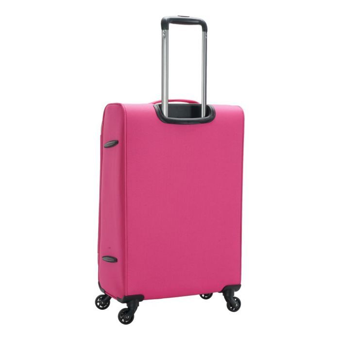 Set of 3 Ultra-light Soft Suitcases Lys Paris 1973/3 - Fushia