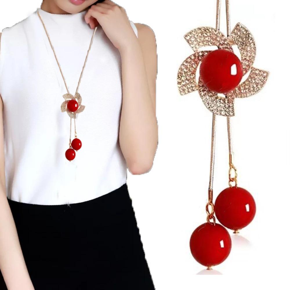 Sweater Chain Long Necklace Light Luxury High Sense Versatile Fringed Jewelry Accessories Pendant