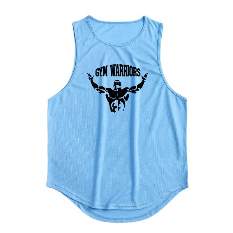 Muscleguys Herren Fitnessbekleidung Sommer Mesh Atmungsaktive Trainings Tanktops Sportlich Lässig Ärmellos 6 Farben