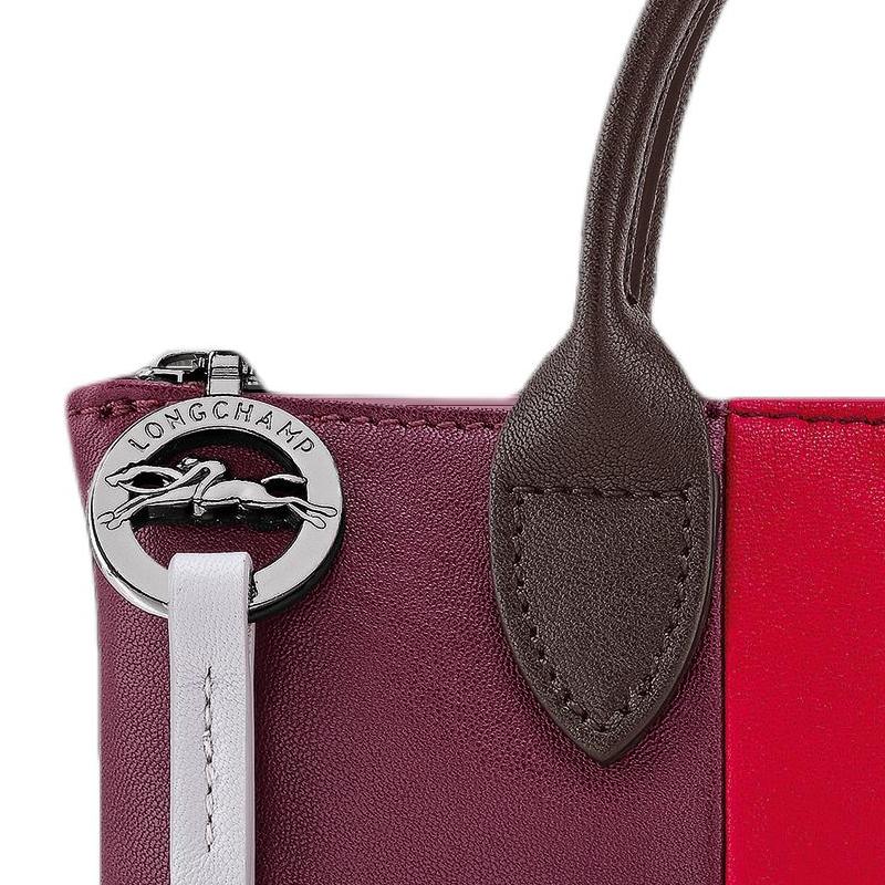 Longchamp Replay Brand Logo Patch Lambskin Crossbody Shoulder Handbag Women handbag Deep-Purple 10294HGB061