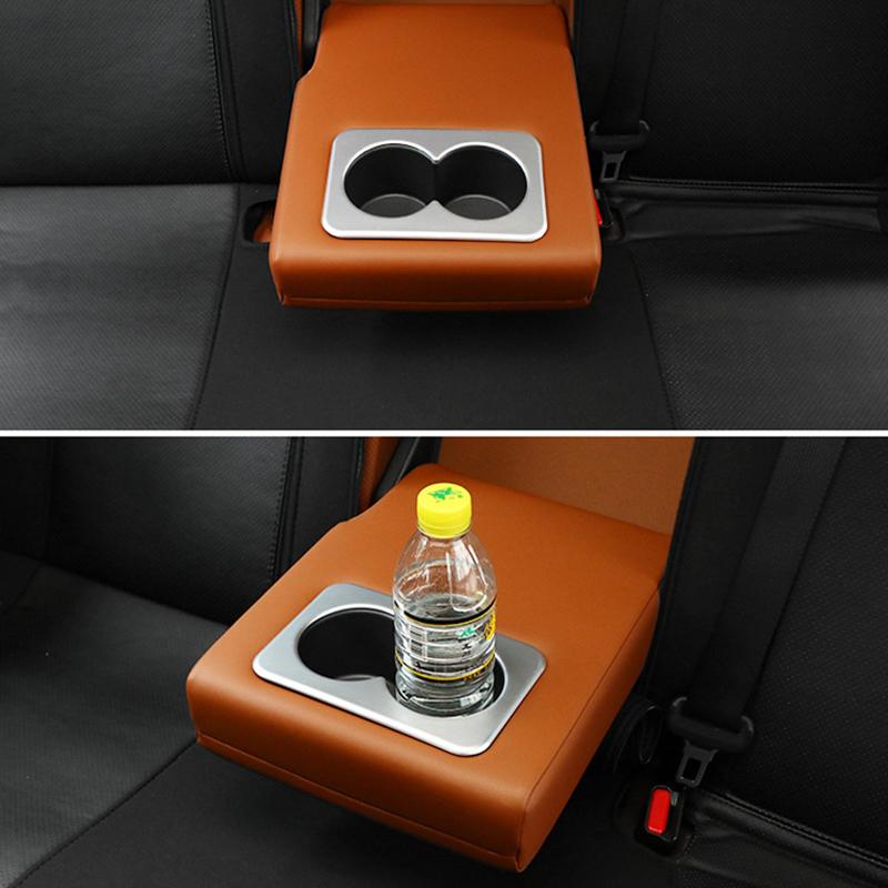 ABS Chrome For Nissan X-Trail T32 X Trail 2014 To 2018 Accessories Car Rear Seat Water Cup Holder Protection Cover Trim