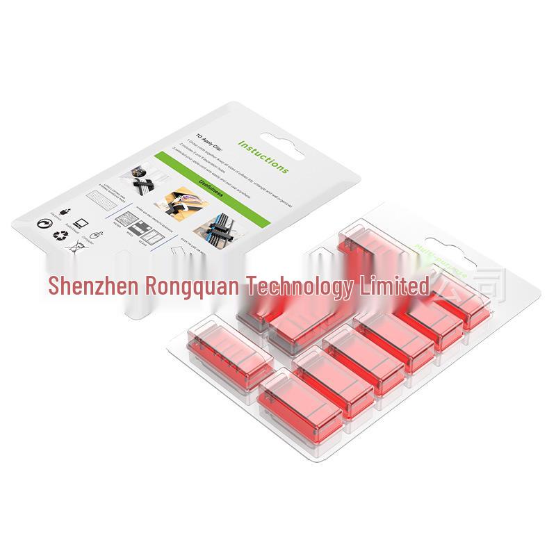 Power Strip Cable Organizer: No-Nail Self-Adhesive Wire Clips & Portable Network Cable Winder