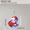 2D Flat Acrylic Christmas Red Flower Snowman Pendant Earrings Women's Christmas Jewelry Holiday Party Accessories