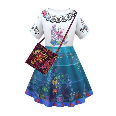 Children's Performance Short Sleeve Dress Party Ball Dress Wish Bag