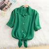 Everyday Chic Women Top Stylish Womens Short Sleeve Blouses for Office Travel Breathable Single Color Blouses for Daily for Summer