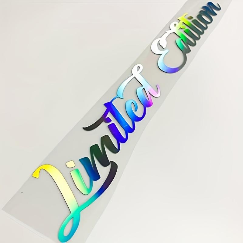 Limited Edition Car Windshield Stickers Auto Windscreen Side Window Waterproof Decor Decals Rainbow Colors Hologram Sticker