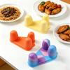 Silicone Finger Clip Tongs Non-Slip Finger Food Tongs Reusable Finger Grip Tongs for Eating Fried Chicken Chips Snacks Home Travel Use