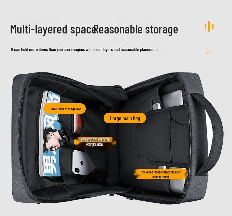 Unisex High-End Waterproof Business Laptop Backpack for Travel & School
