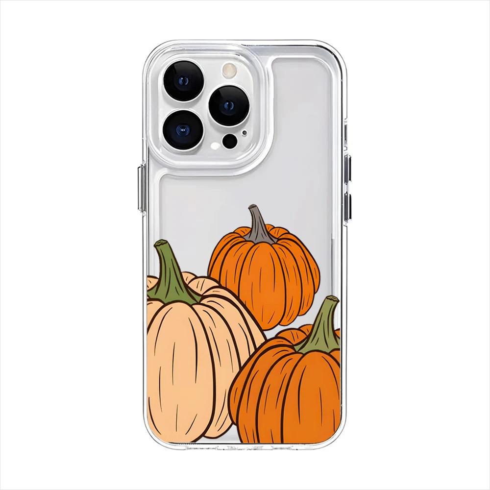 Happy Halloween Pumpkin Clear Phone Case for iPhone16Pro Max 16Pro 16Plus 16E 15 Pro Max 15Pro 15 13 13Pro 14 12 11Pro Max Plus