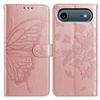 For iPhone 17 Air Case Butterfly Imprinted Wallet Stand PU Leather Flip Phone Cover with Strap