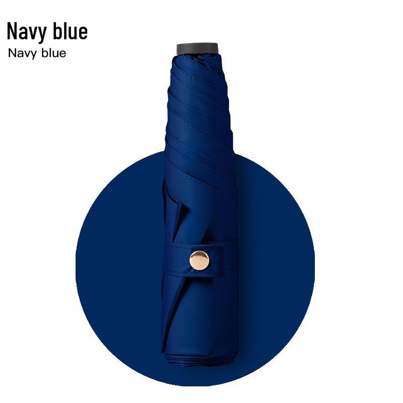 Wind-Resistant Auto-Fold Umbrella with UV Protection and Black Coating