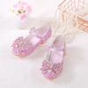 Mädchen Prinzessin High Heels 2026 Neue Frühjahrs- und Herbstkollektion Schleife Strass Steine Kleines Mädchen Auftritt Show Kleiderschuhe