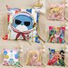 Comic Anime M-Mermaid Melody Pichi Pitch 5 Pillow Case Cotton Linen Fabric Square Zipper Pillowcase Home Decorative Living Room