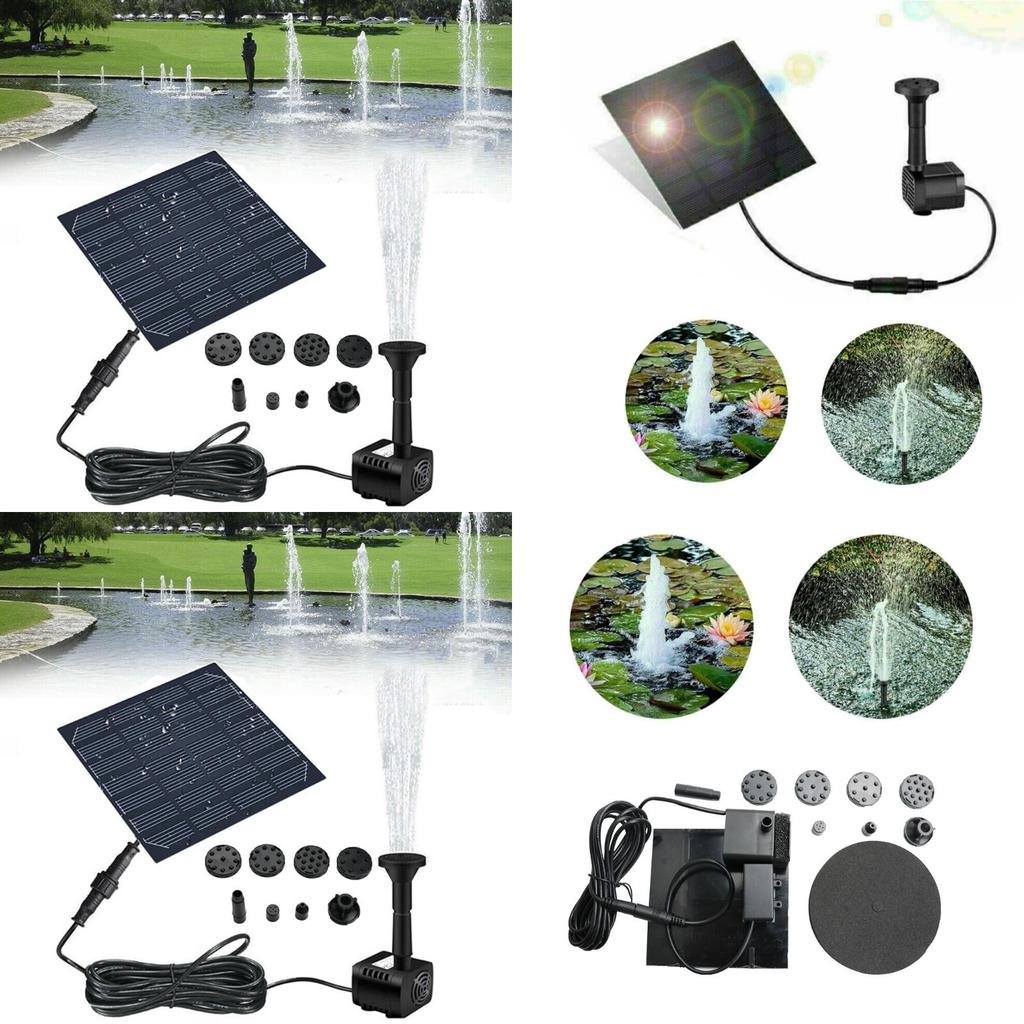 Solar Powered Fountain Garden Pond Water Feature Pump Kit Add Joy To Your Garden