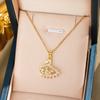Collar de cadena para clavícula de acero de titanio con colgante de cisne incrustado de circonita para mujer, cadena niche y versátil de acero de titanio