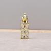 1Pcs 12Ml Vintage Gold Plated Glass Perfume Roller Bottle Embossed Empty Refillable Fragrance Vial For Essential Oil Storage