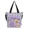 Stylish Large Capacity Tote Bag Students Nylon Shoulder Crossbody With Zipper Inner Card Pocket