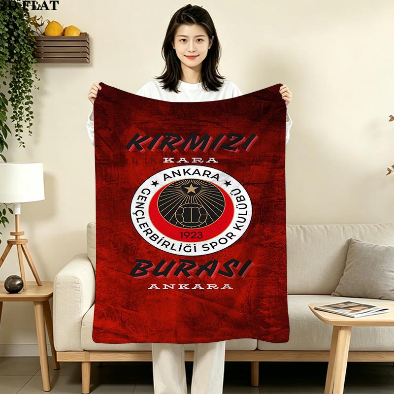 Gençlerbirliği Flanelldecke mit Aufdruck Hohe Qualität Warm Bequem Decke für Alle Jahreszeiten Perfekt für Geschenke Wohnkultur