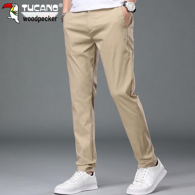 

TUCANO Men s Ice Silk Business Casual Straight Trousers 32