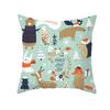 Nordic Christmas Cartoon Reindeer Digital Printing Short Plush Pillow Covers For Car Sofa Office Cushion Cover Home Goods