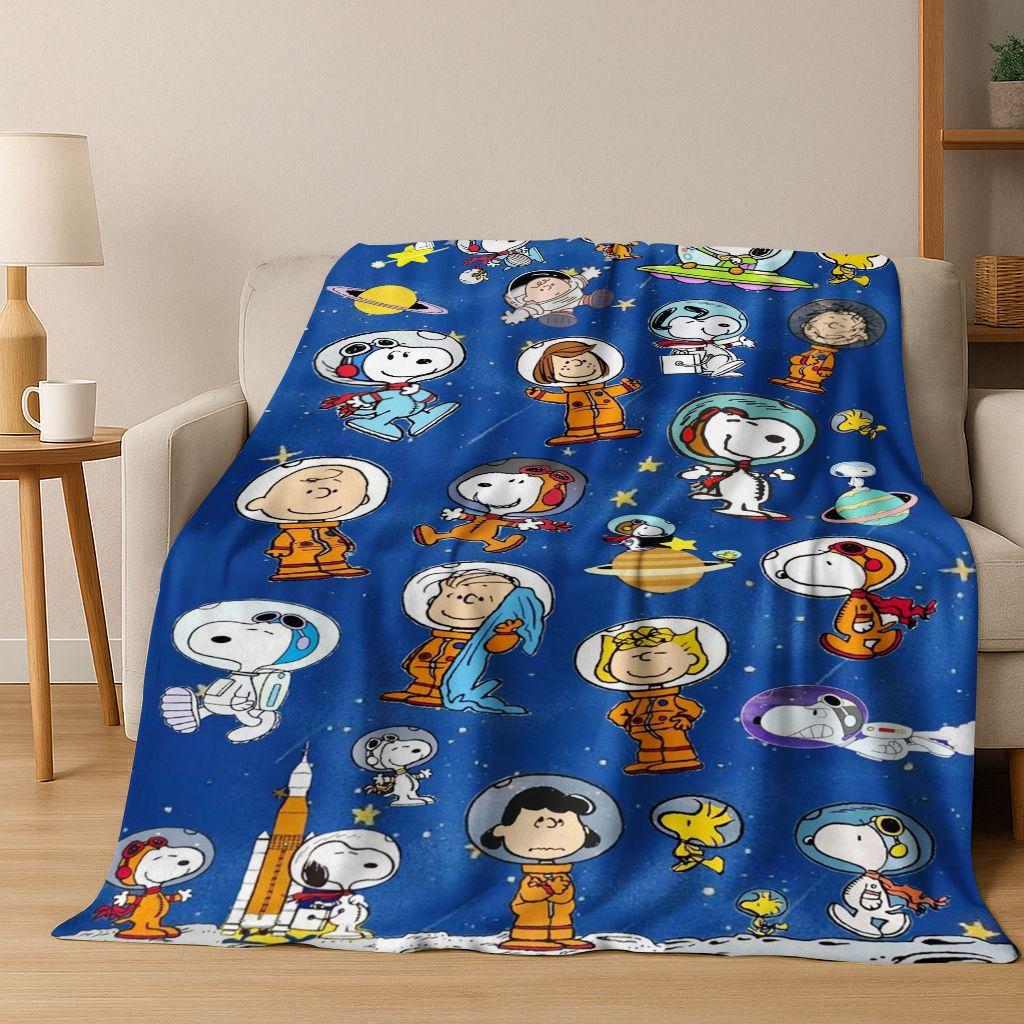 3D Cute Snoopy Dog Peanuts Art Cartoon Flannel Blanket,Cozy Soft Throw Blanket for Home Bedroom Bed Sofa Picnic Cover Gift Kids