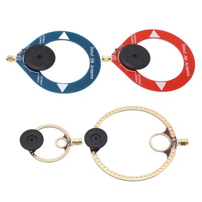 4PCS Mini Ring Transceiver UHF VHF AM SW Loop Antenna for Short Wave Radio Broadcasting