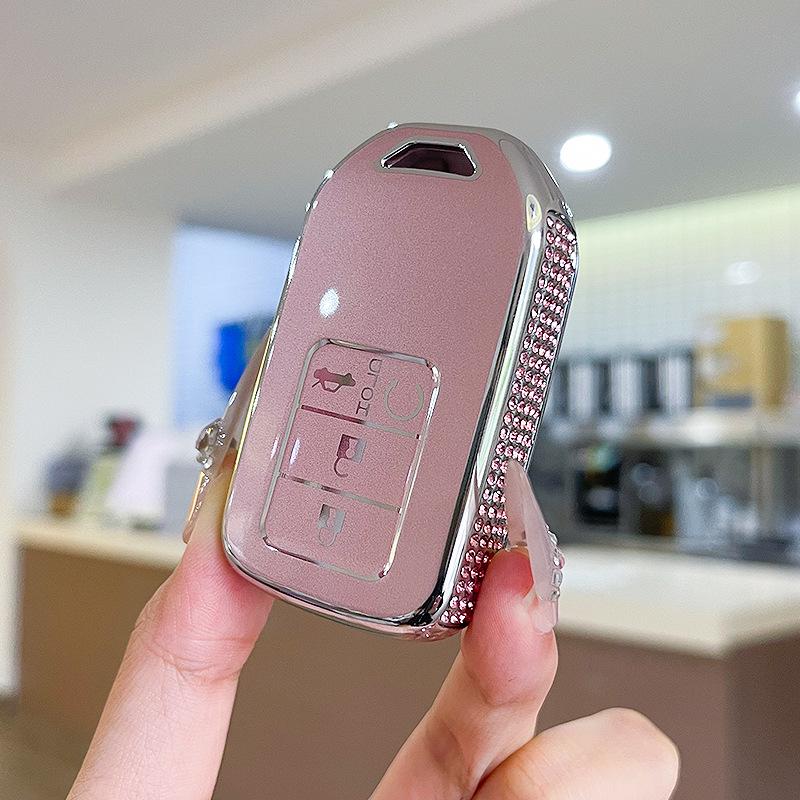 Premium Women's Car Key Case for Honda Accord, Civic, CR-V, Fit, Odyssey, Vezel, Lingpai, and XR-V