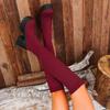 Fashion Sock Boots Women 2025 New Women's Versatile Over-the-Knee Long Thigh Platform Block Heel Tall Boots
