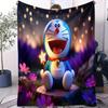 Coperta Copriletto Piccola in Peluche Doraemon Anime Giapponese Coperta da Divano Lancia Coperta Calda Novità per Tutte le Stagioni Regalo per Bambini Casa
