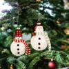 2 st snögubbe julpynt Glasblåsta julgranshängen för julheminredning